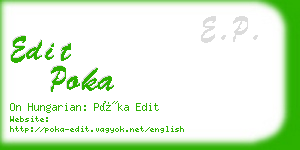 edit poka business card